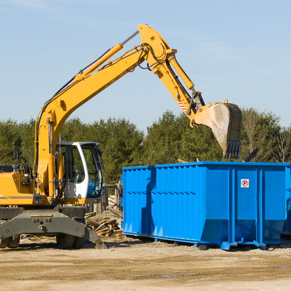 are there any restrictions on where a residential dumpster can be placed in Newlin